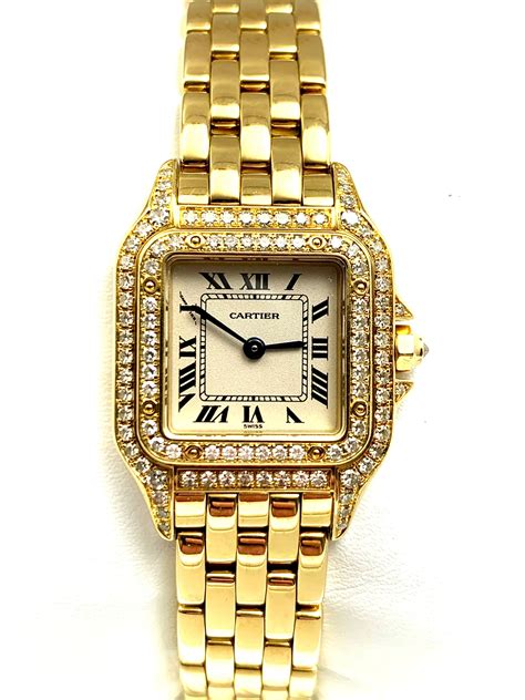 cartier panthère gold gebraucht|cartier panthere gold diamond watch.